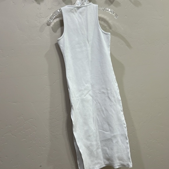 WhiteFox ribbed white tank fitted dress small - Picture 5 of 5